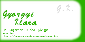 gyorgyi klara business card